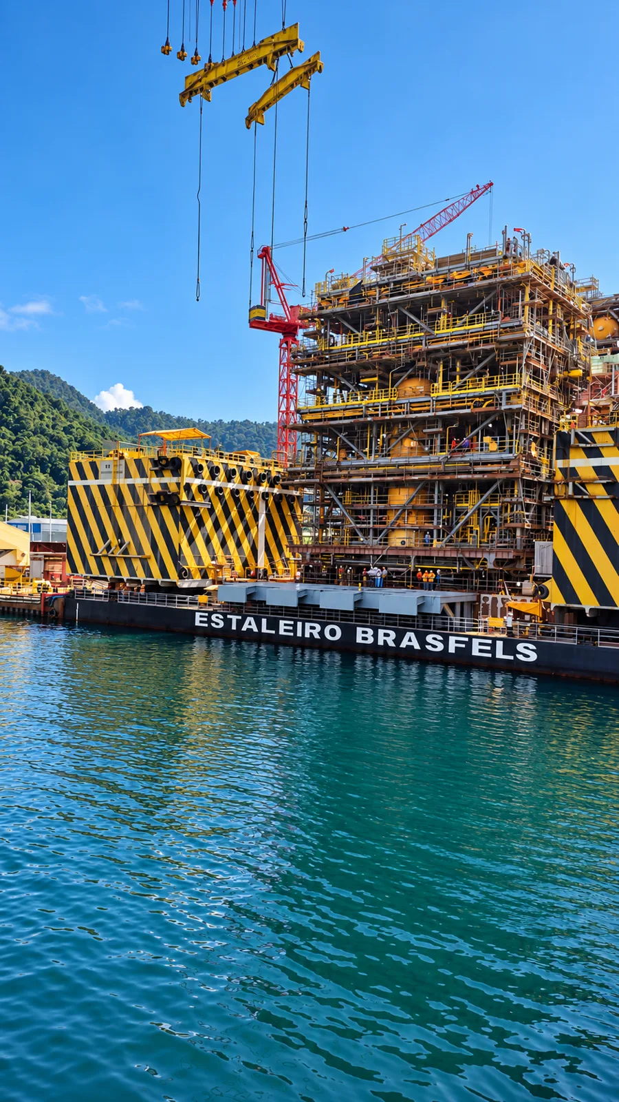 Módulo industrial em estaleiro naval e offshore